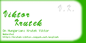 viktor krutek business card